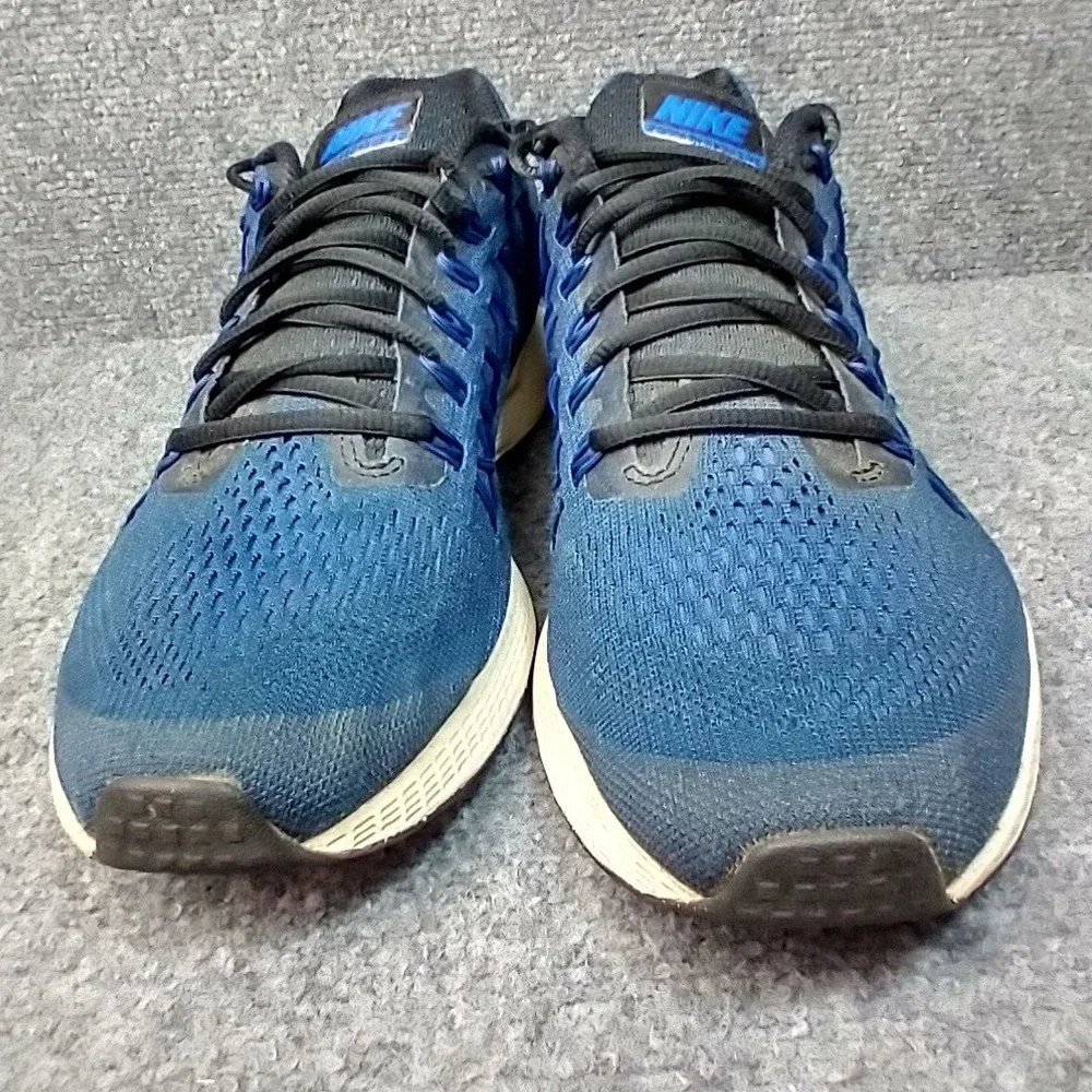 Nike Air Zoom Pegasus 32 Mens 11 Running Shoes Blue Black 749340-014 NO INSOLES